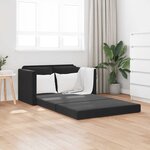 vidaXL Canapé-lit 2 en 1 noir 122x204x55 cm velours