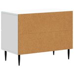 vidaXL Cabinet de chevet Blanc 62 x 34 5 x 47 5 cm Bois d'ingénierie