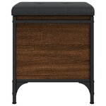vidaXL Banc de rangement chêne marron 42x42x45 cm bois d'ingénierie