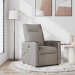 vidaXL Fauteuil de massage inclinable Taupe Tissu
