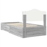 vidaXL Cadre de lit Gris Sonoma 90 x 190 cm Bois d'ingénierie