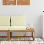 vidaXL Canapé d'extérieur en bout avec coussin Naturel 91 x 63 x 73 cm