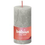 Bolsius Bougies pilier rustiques Shine 8 Pièces 100x50 mm Gris sableux