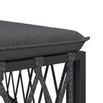 vidaXL Canapé d'angle de jardin avec coussins anthracite tissu tissé