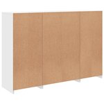 vidaXL Buffets avec lumières LED 3 Pièces blanc bois d'ingénierie