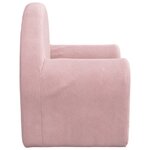 vidaXL Canapé-lit pour enfants rose peluche douce