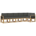 vidaXL Ensemble de canapés d'extérieur 6 Pièces Blanc et anthracite