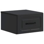 vidaXL Cabinet de chevet mural avec tiroir Noir 34 5 x 33 x 20 cm