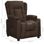vidaXL Fauteuil inclinable Marron Similicuir