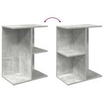 vidaXL Table de chevet gris béton 46 5x29x61 cm bois d'ingénierie
