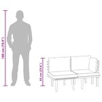 vidaXL Salon de jardin 2 Pièces avec coussins Bois d'acacia solide