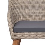 vidaXL Ensemble à manger de jardin et coussins 5 Pièces Marron