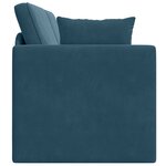 vidaXL Canapé-lit au sol Bleu 213 x 70 x 77 cm Velours