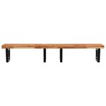 vidaXL Étagère de vasque murale acier et bois massif d'acacia