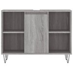 vidaXL Ensemble de meubles de salle de bain 3 Pièces Sonoma gris