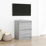 vidaXL Meuble TV sonoma gris 40x35x54 cm bois d'ingénierie