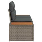 vidaXL Sofa de jardin 2 places avec coussins en poly rotin gris