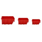 vidaXL Ensemble d'étagères d'atelier 35 Pièces Rouge et noir 77x39 cm PP