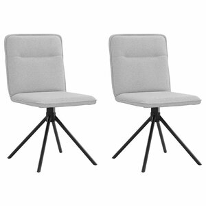 vidaXL Chaises à manger lot de 2 gris nuage tissu