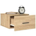 vidaXL Tables de chevet murales 2 Pièces chêne sonoma 35x35x20 cm