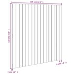 vidaXL Tête de lit murale Noir 108x3x110 cm Bois massif de pin