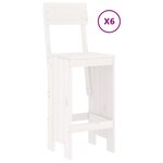 vidaXL Ensemble de bar de jardin 7 Pièces blanc bois de pin massif