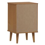 vidaXL Table de chevet MOLDE Marron 40x35x65 cm Bois de pin solide