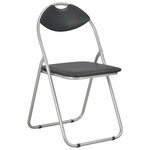 vidaXL Chaises pliantes à manger lot de 4 noir similicuir