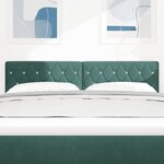 vidaXL Tête de Lit LED Argyle Manuel Vert foncé 80 cm Velours
