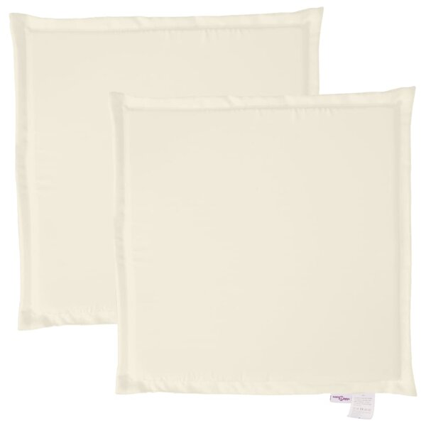vidaXL Coussins de siège de jardin lot de 2 crème 45x45x2 cm carré