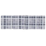 vidaXL Coussins de chaise longue lot de 2 gris motif à carreaux