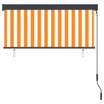 vidaXL Store roulant d'extérieur 140x250 cm Blanc et orange
