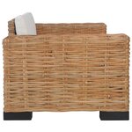 vidaXL Ensemble de canapés 3 Pièces avec coussins Rotin naturel