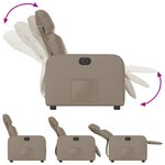 vidaXL Fauteuil inclinable électrique Cappuccino Similicuir
