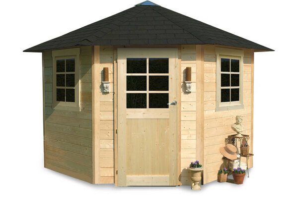 Abri jardin bois "Nancy" - 5.70 m2 - 2.55 x 2.55 x 2.75 m - 28 mm