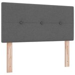 vidaXL Lit à ressort avec matelas & LED gris foncé 80x200 cm tissu