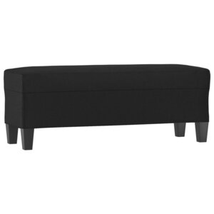Banc banquette 100 x 35 x 41 cm synthétique noir 02_0010698