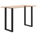 vidaXL Pieds de table de bar en U 2 pièces noir 60 x (110-111) cm acier