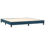 vidaXL Sommier à lattes de lit et matelas Bleu foncé 200x200cm Velours