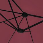 vidaXL Parasol de jardin à double tête rouge bordeaux 449x245 cm