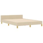 Cadre de lit crème vidaXL 140x200 cm en tissu