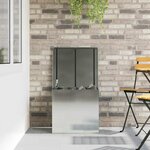 vidaXL Boîte de Rangement Extérieure Argent 55 x 50 5 x 50 cm Acier