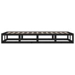 vidaXL Cadre de lit Noir 90x200 cm Bois massif