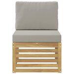 vidaXL Sofa de milieu extérieur Bois d'Acacia Massif Blanc