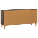 vidaXL Meuble TV Chêne fumé 102 x 34 5 x 50 cm Bois d'ingénierie