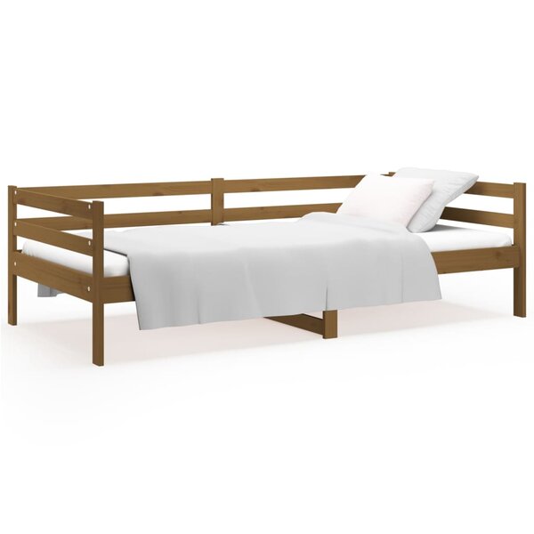 vidaXL Lit de jour Marron miel 90x190 cm Bois de pin massif