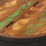 vidaXL Table basse noir 50x39 5 cm bois de récupération massif