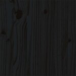 vidaXL Cadre de lit sans matelas noir bois massif 75x190 cm