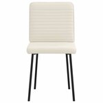 vidaXL Chaises à manger lot de 4 Crème Velours