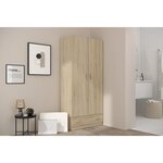 PARISOT Armoire 2 portes décor chene L78 cm - VARIA